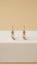 Gold stone hoop earrings for women ethnic and festive wear