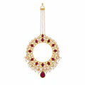 Pearl & Ruby Bridal Nath Nose Ring