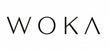 Black text 'WOKA' on a white background
