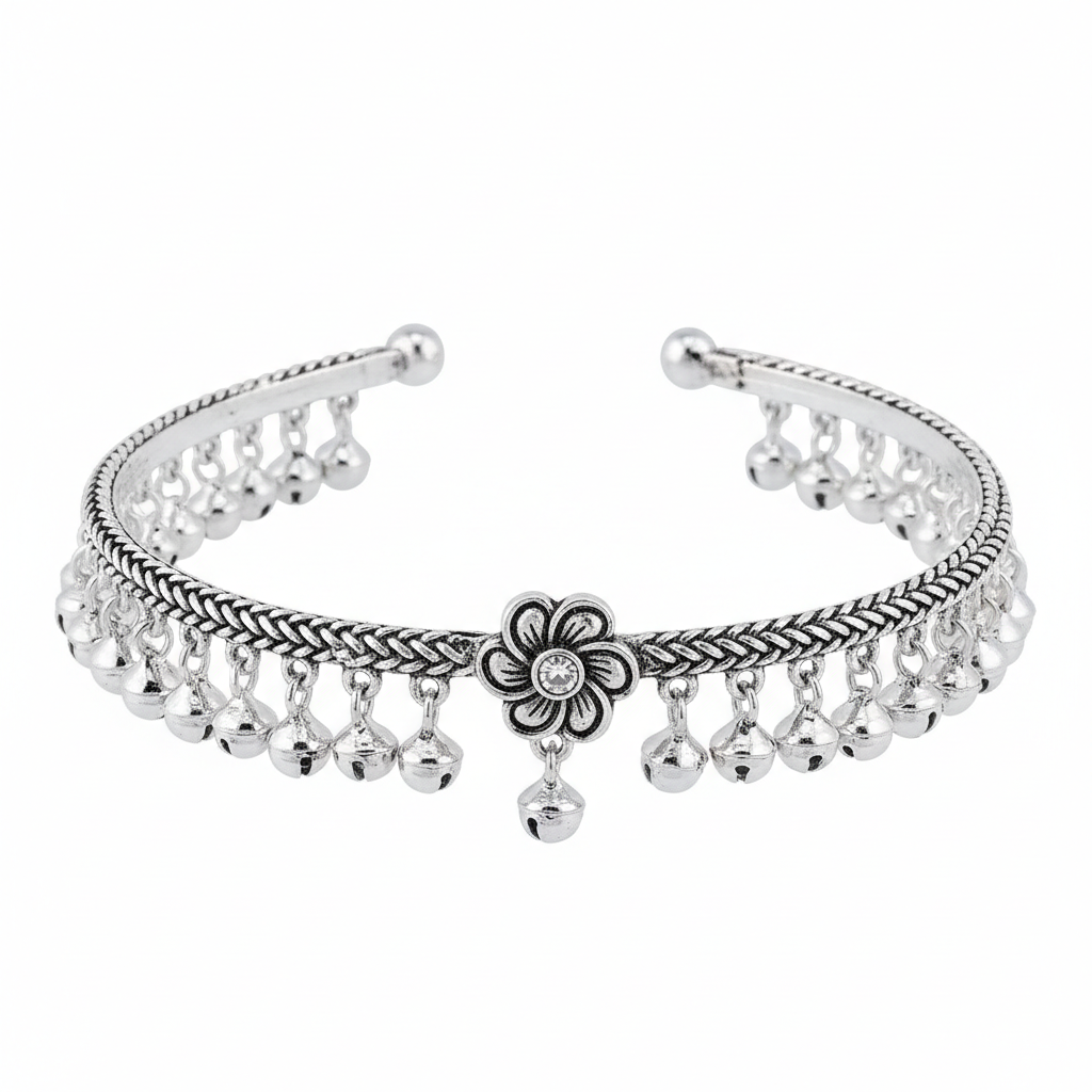 Silver Ghungroo Payal Anklet