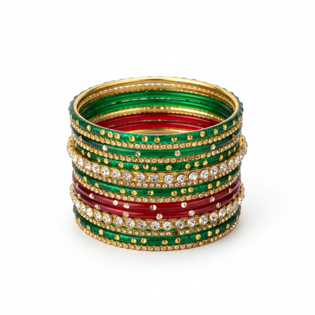 Festive Glass Bangle Set of 12