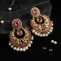 Pearl Drop Chandbali Earrings