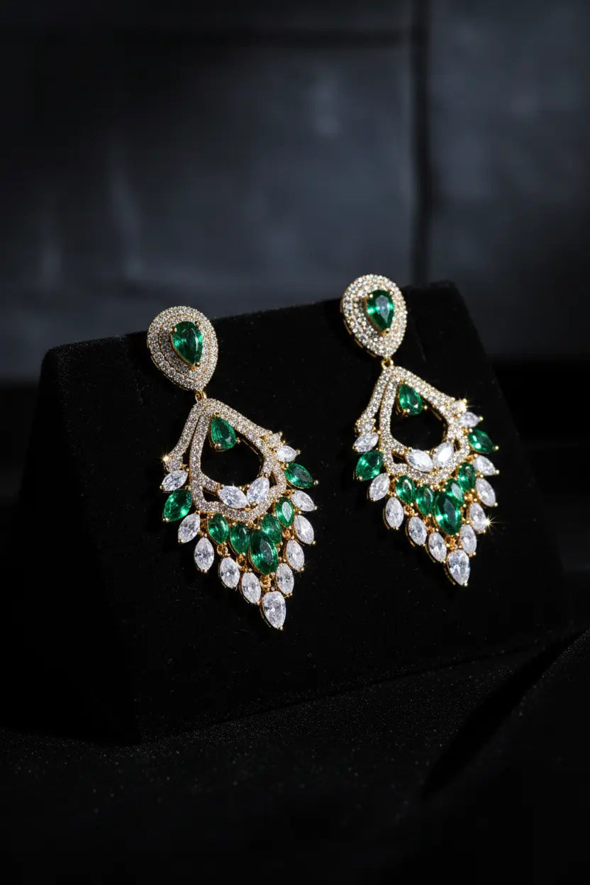 CZ Chandelier Drop Earrings